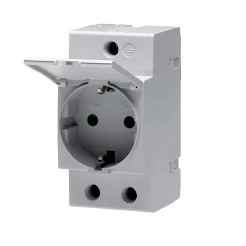 Розетка M1175-C, 2P+E, 16A(250VAC), с крышкой, IP22, 2.5M