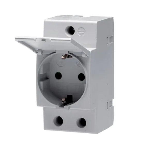 Розетка M1175-C, 2P+E, 16A(250VAC), с крышкой, IP22, 2.5M