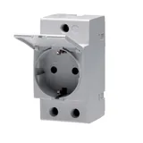 Розетка M1175-C, 2P+E, 16A(250VAC), с крышкой, IP22, 2.5M