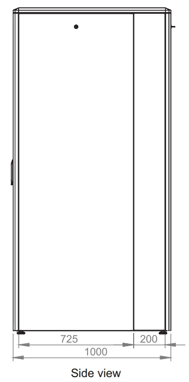 Щит телекоммуникационный 19", 42U, ВxШxГ 2053x600x1000мм, DYNAmic 1000кг, напольный, перед. дверь стекло, задняя глухая металлич., черный