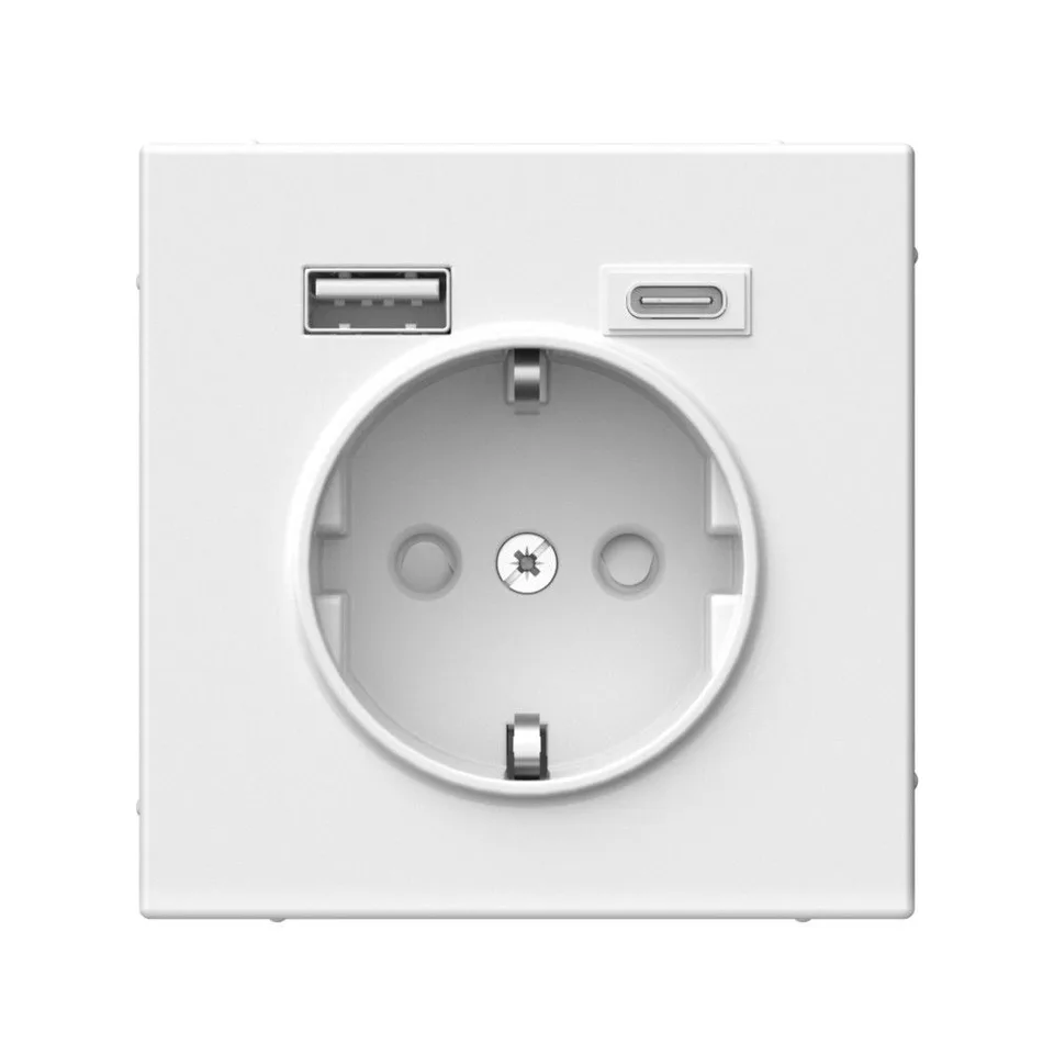 Розетка Systeme Electric ArtGallery, 16А с 2 USB A+C, 5В/2,4А/3,0А, 2х5В/1,5А, механизм, белый