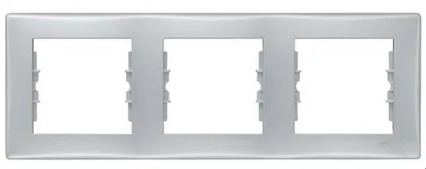 Рамка Schneider Electric Sedna, х3 горизонтальная, алюминий