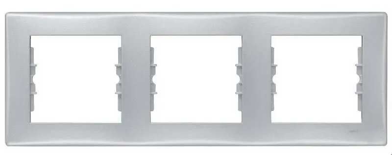 Рамка Schneider Electric Sedna, х3 горизонтальная, алюминий