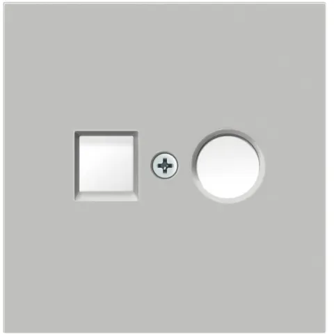 Накладка для розеток RJ45+SAT, 2-я, матовый серый, серия R98