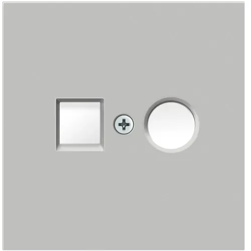 Накладка для розеток RJ45+SAT, 2-я, матовый серый, серия R98