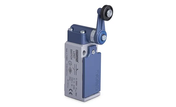Выключатель концевой L51, 1NO+1NC мгнов., 3A 240V AC-15, металл. качающ. рычаг с роликом 18mm, металлический корпус, IP65