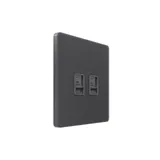 Компьютерная розетка Systeme Electric Infinity, информационная скрытой установки RJ-45 кат.5e 2-я, Вулканический пепел