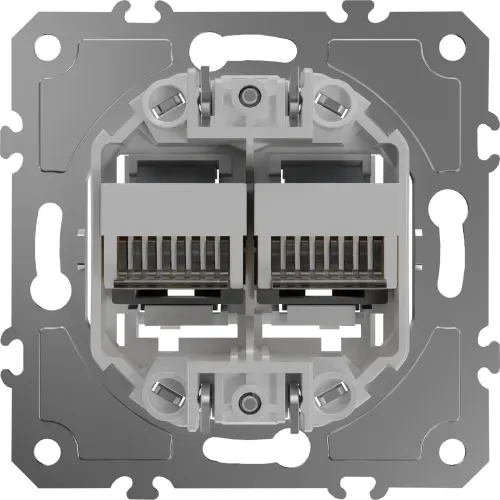 Механизм розетки RJ45 + RJ45 (двойная) cat.5e/ClassE-8, серия D16