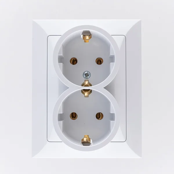 OPAL - Розетка 2x2P+E с рамкой, белый