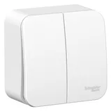 Выключатель Systeme Electric Blanca, открытой установки 2-клавишный (cх.5), монт. пл. 10А, 250B, белый