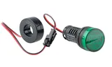 Индикатор тока светодиодный моноблочный AD116-22DSA, зеленый, 1-100A, 60-450VAC, IP44, 22mm