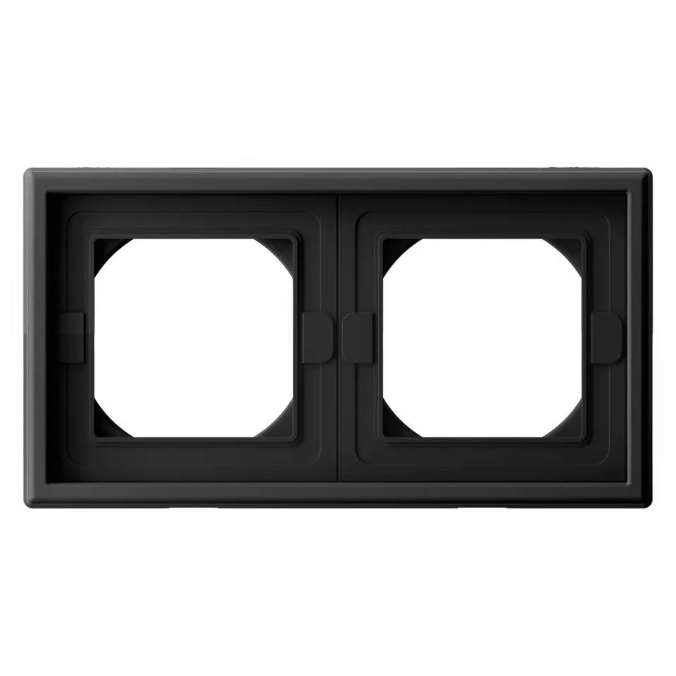 Рамка Systeme Electric ArtGallery, 2-постовая IP44, карбон
