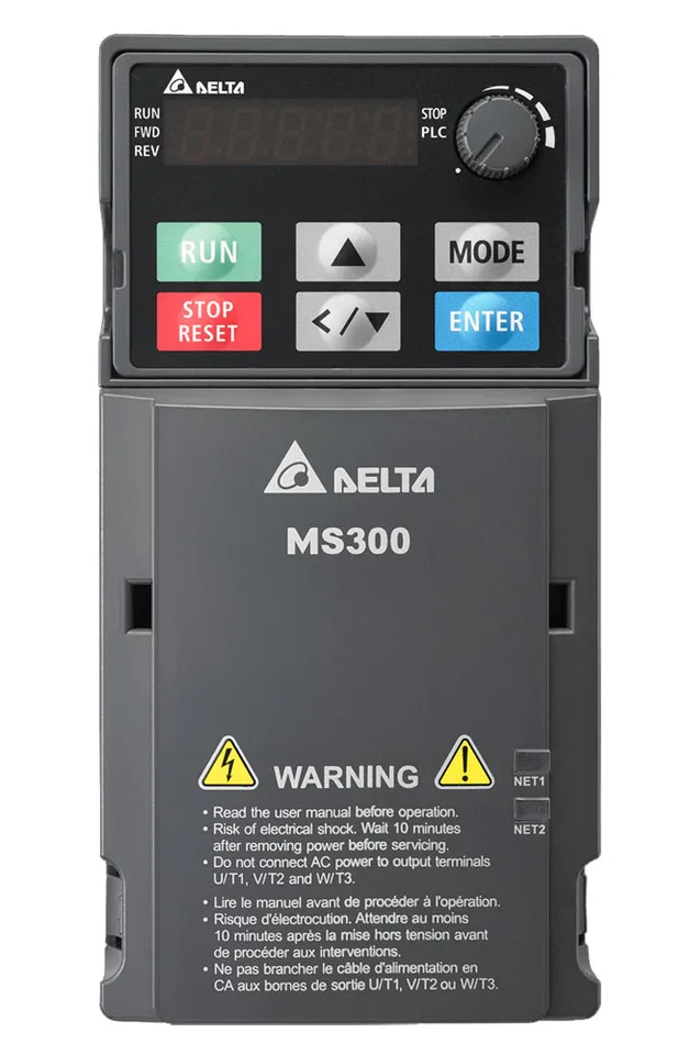 Преобразователь частоты MS300, 400VAC, 0.75/1.1kW, 2.7/3.0A, ЭМС С2, IP20, корп.B