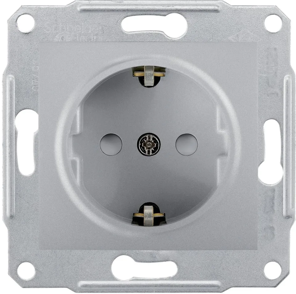 Розетка Schneider Electric Sedna, с/з с/ш, алюминий