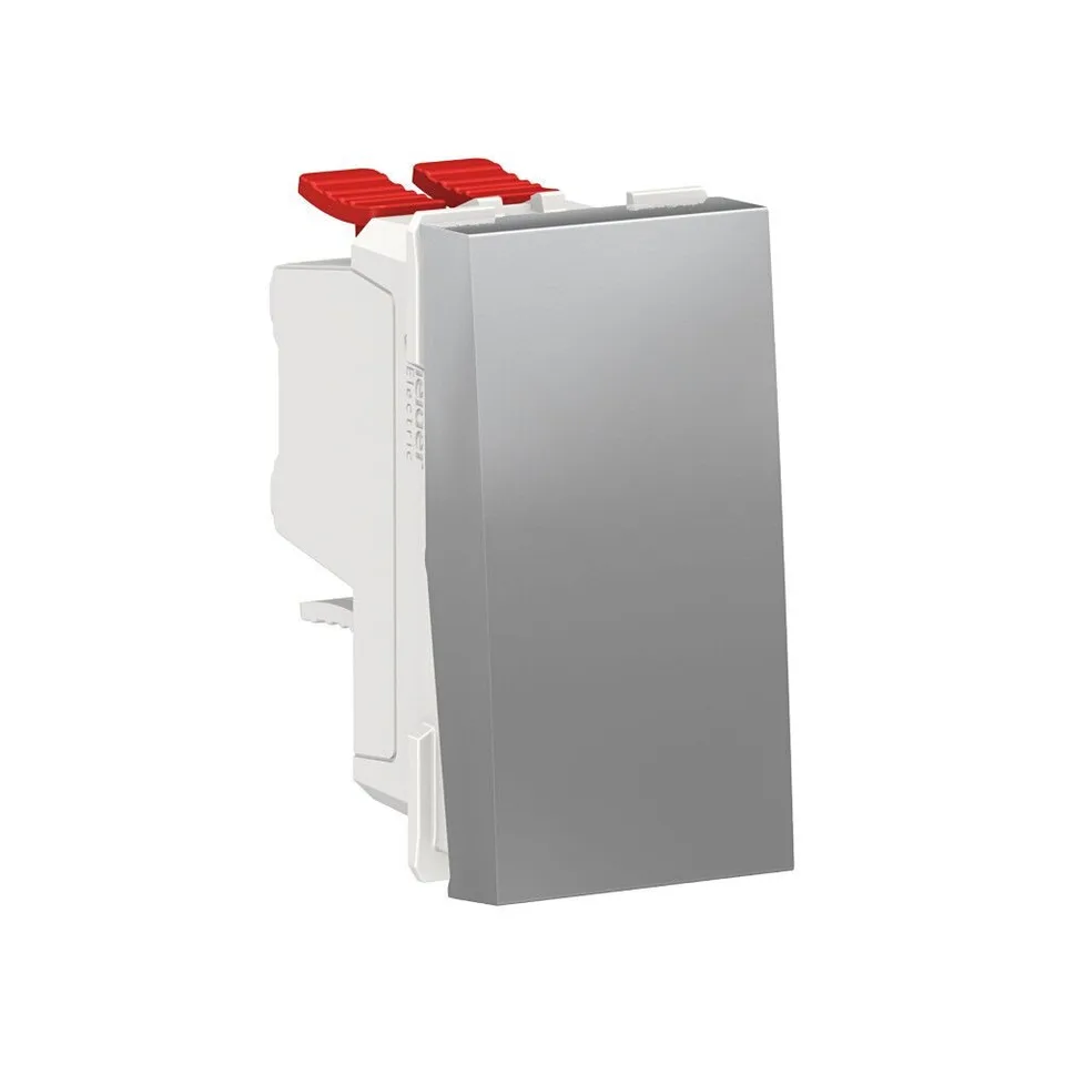 Выключатель Schneider Electric Unica, MODULAR переключатель 1-клавишный, перекрест, схема 7, 10 AX, 250 В, алюминий