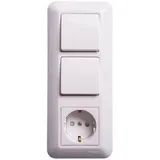 Блок Systeme Electric Blanca, прима скрытой установки рсзк+В1КЛ.+В1КЛ.(250В, выкл.6А, роз.16А, защ. шторками) белый. Россия