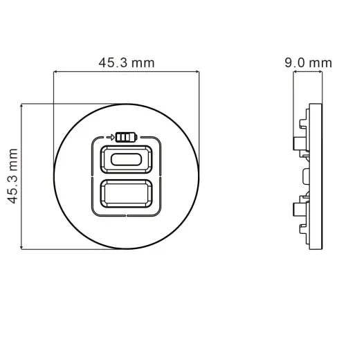 Накладка для розеток USB, глянцевый кремовый, серия D16