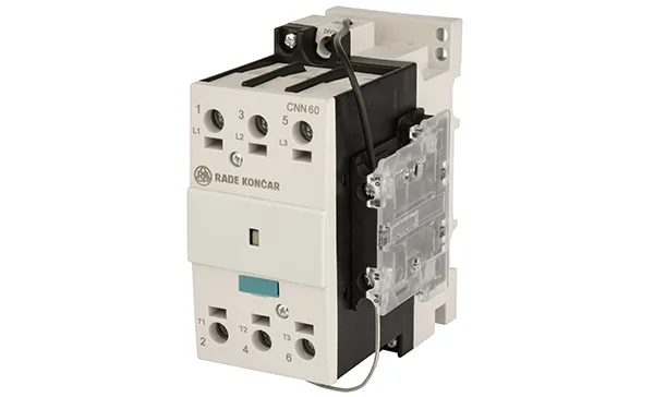Контактор CNN 60 10, 3P, 60A/(85A по AC-1), 30kW(400VAC), 1NO, Uk=24VDC, Iвтяг=3,8А, Iудерж=0,15А
