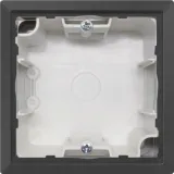 Коробка для накладного монтажа с встроенной рамкой 1-я, матовый карбон, серия R98