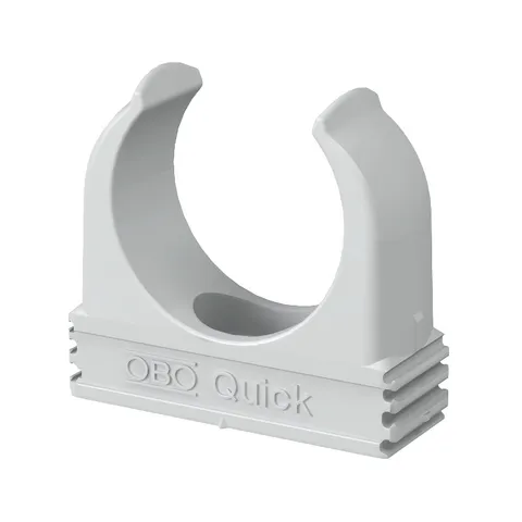 Зажим 2955 F М20 RW Quick clip для крепления труб на поверхности, белый, полипропилен