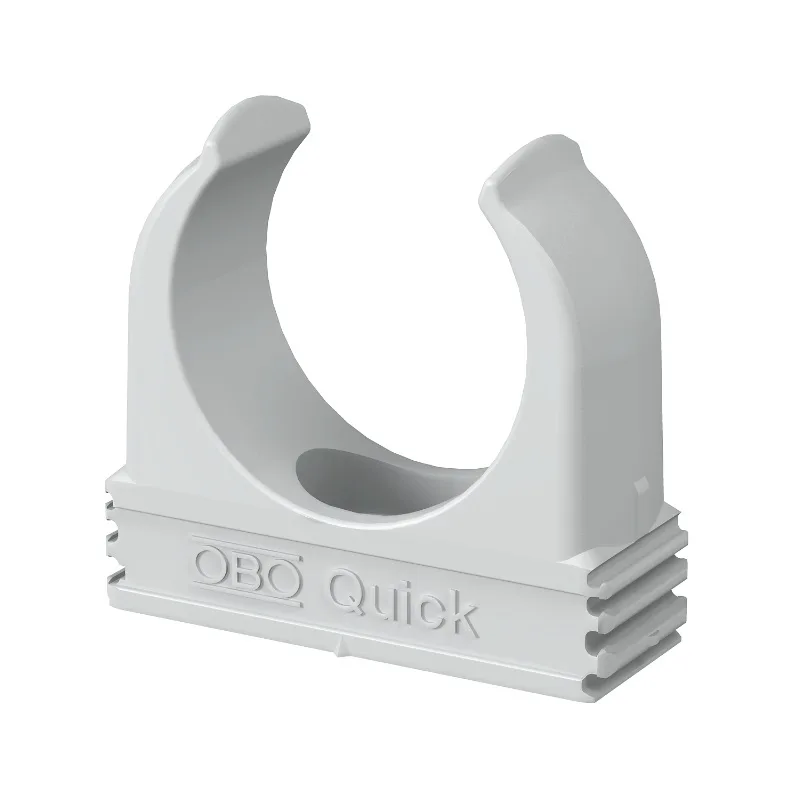 Зажим 2955 F М20 RW Quick clip для крепления труб на поверхности, белый, полипропилен