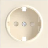 Накладка для розетки Schuko с заземлением, со шторками 16A 250 В~, глянцевый кремовый, серия A07