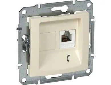 Розетка Schneider Electric Sedna, телеф., бежевый