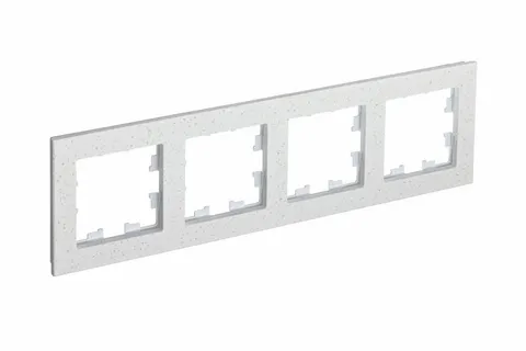 Рамка Systeme Electric AtlasDesign, 4-постовая, мрамор крем роял