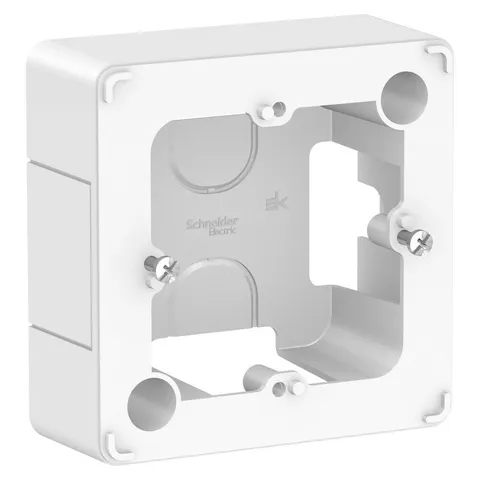 Коробка для открытой установки Systeme Electric Blanca, скрытой подъемная с возможностью соединения нескольких коробок, белый