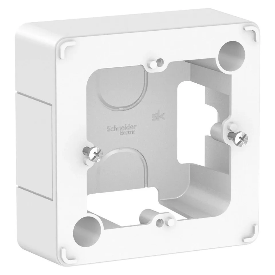 Коробка для открытой установки Systeme Electric Blanca, скрытой подъемная с возможностью соединения нескольких коробок, белый