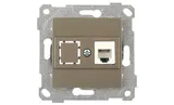 Rita - Розетка 1хRJ-45 кат. 5e UTP, антрацит