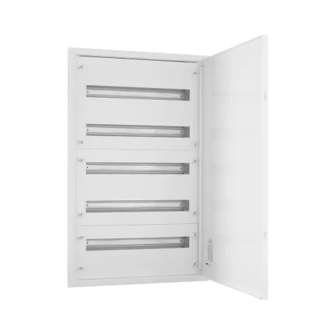EMFF5 120W, Щит встраиваемый металлический, 5 рядов, 120 мод., белая дверь, IP30