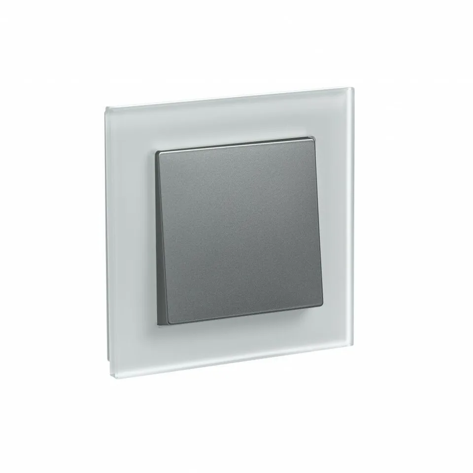 Рамка Systeme Electric AtlasDesign, 1-постовая, матовое стекло белый
