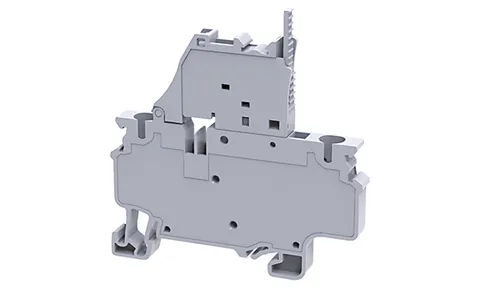 Клемма с держателем предохранителя CXF4L6-60V /6x65,4mm, пружинная, 2 присоед., 4(max 6)mm2, 10A, 1000V, LED 110-240V, серая