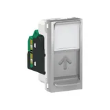 Розетка компьютерная Schneider Electric Unica, MODULAR, RJ45, одиночная, кат. 5е UTP, 1 модуль, алюминий