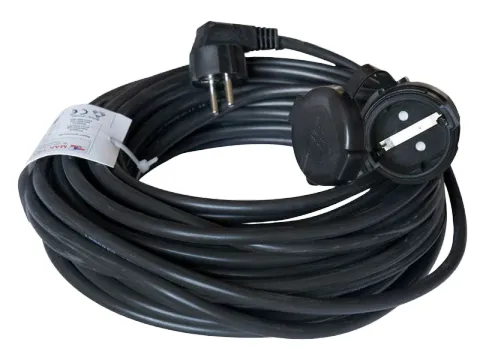 Удлинитель силовой MTG-505B, кабель H05VV-F 3x1,5, 20 м, черный