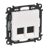 Valena Life - Розетка 2хRJ-45 UTP CAT6, белая (инд. упаковка)