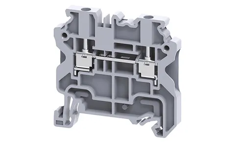 Клемма проходная CY2.5 /5x50mm, винтовая, 2 присоед., 2,5(max 4)mm2, 24A, 1000V, серая