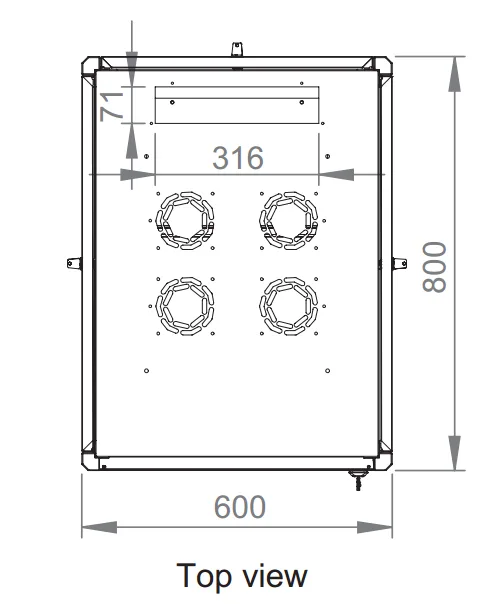 Щит телекоммуникационный 19", 42U, ВxШxГ 2010x600x800мм, DYNAmic Basic, напольный, перед. дверь стекло, задняя глухая металлич., черный