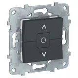 Выключатель для жалюзи Schneider Electric Unica, NEW 2-клавишный, с фиксацией, схема 4, антрацит