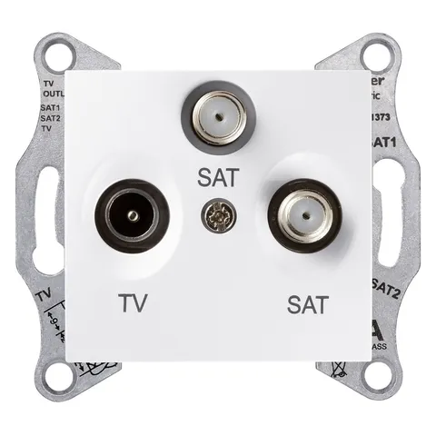Розетка ТВ Schneider Electric Sedna, RTV/SAT/SAT оконечная, белый