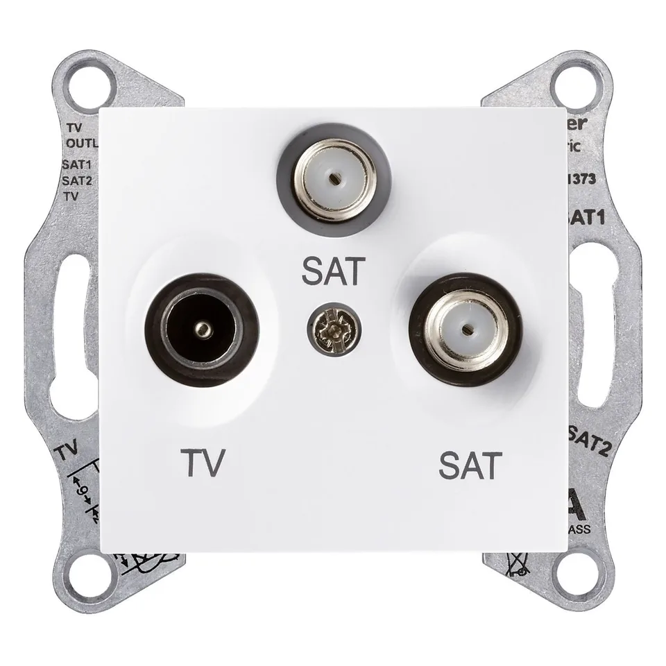 Розетка ТВ Schneider Electric Sedna, RTV/SAT/SAT оконечная, белый