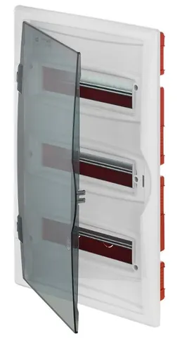 Щит встраив. 3x12M, N/PE 4x 2x16+7x10mm2, дымчатая пласт. дверь, белый RAL9003, 560x350x102mm, IP40