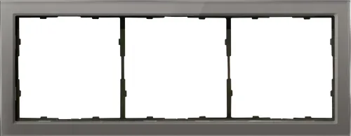 Рамка 3-я стекло цвета сталь, серия R98 Glass