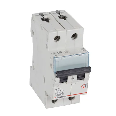 Авт. выключатель TX3, 2P, 50A, хар-ка B, 6kA, 2M