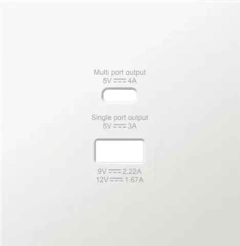 Накладка для розеток USB A+C, матовый белый, серия R98
