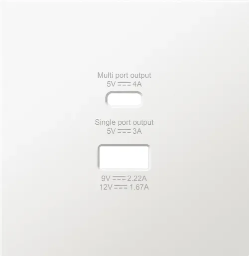 Накладка для розеток USB A+C, матовый белый, серия R98