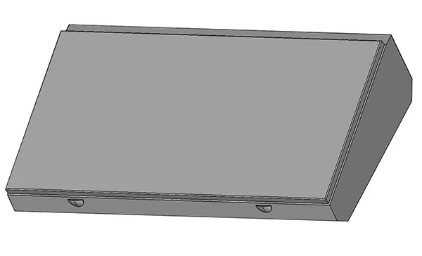 Полка MEX, средняя часть пульта управления, 1600x400(650)мм (ШхГ) , из НЕРЖ. стали, IP55