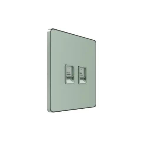 Компьютерная розетка Systeme Electric Infinity, информационная скрытой установки RJ-45 кат.5e 2-я, Таежное утро