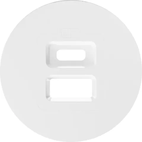 Накладка для розеток USB, глянцевый белый, серия D16